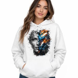 Abstract Half-Face Top