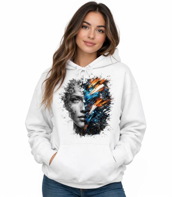 Abstract Half-Face Top